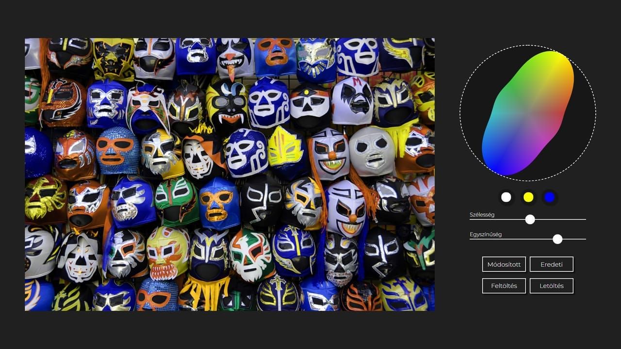 Screenshot of a photo colour grading interface.