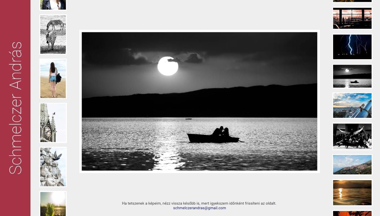 Screenshot of a generated photography site.