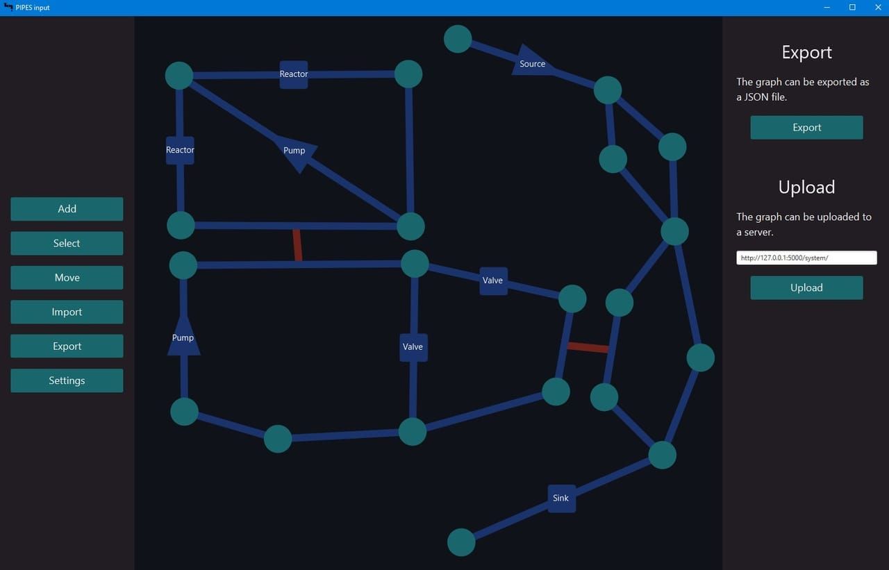 JavaFX graph editor for the cooling system simulator.